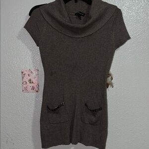 INC International Concepts Taupe Cowl Neck Sweater Size Large